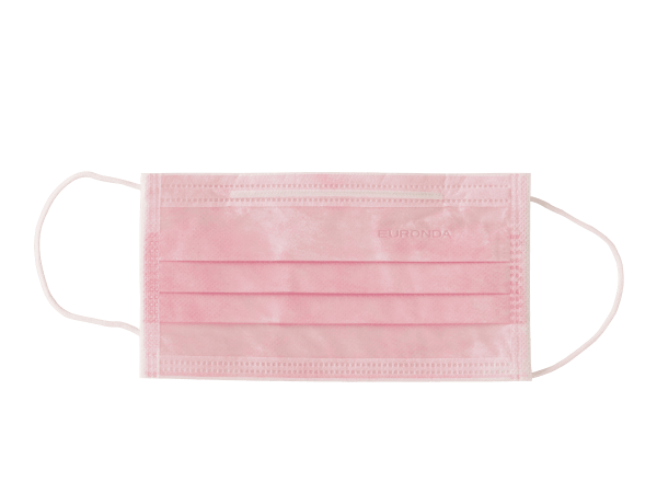 Medizinischer Mundschutz 3-lagig rosa mit Gummizug