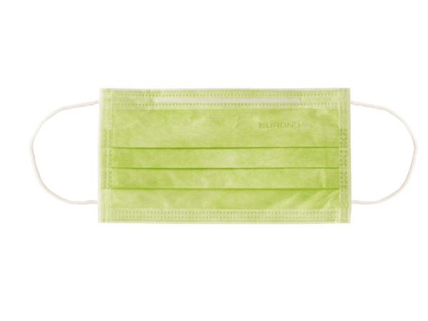 Medizinischer Mundschutz 3-lagig cedrogrün mit Gummizug